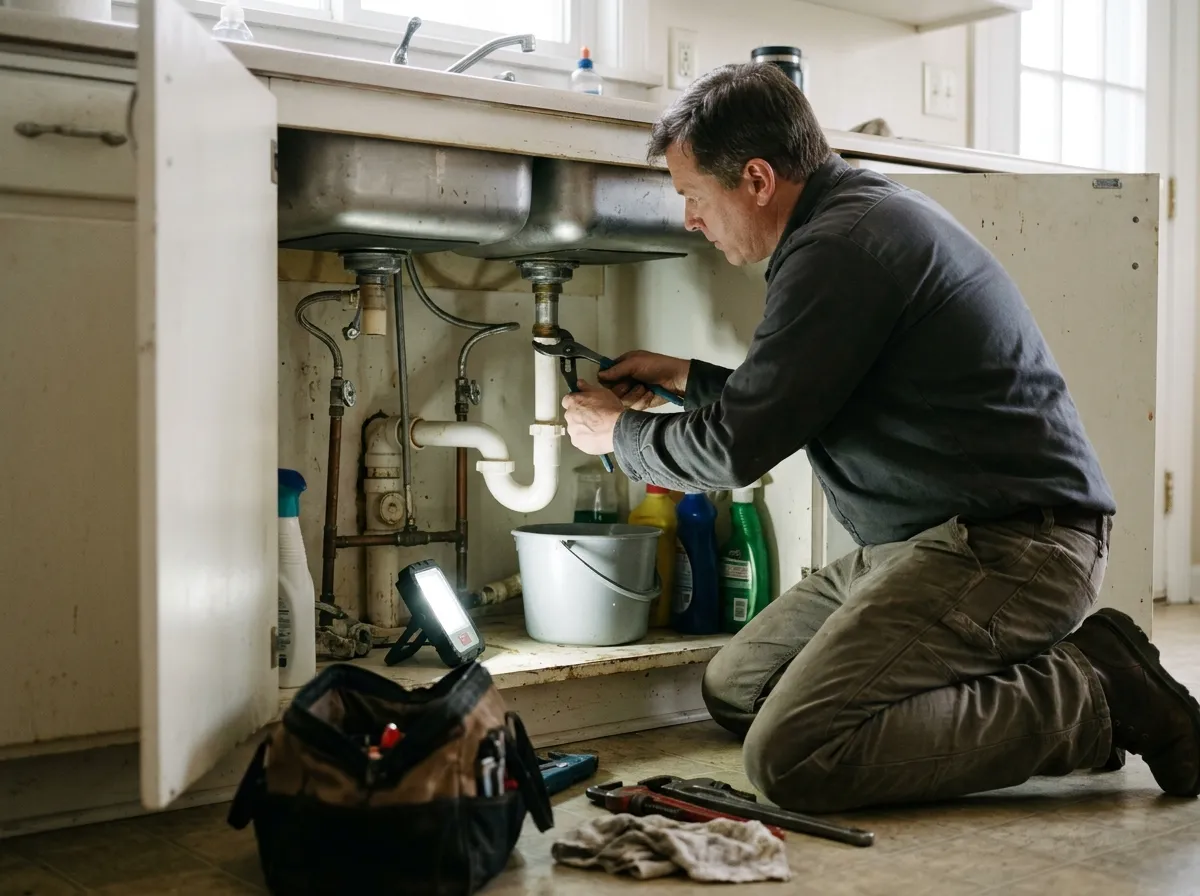 Our plumbers at work in Arlington