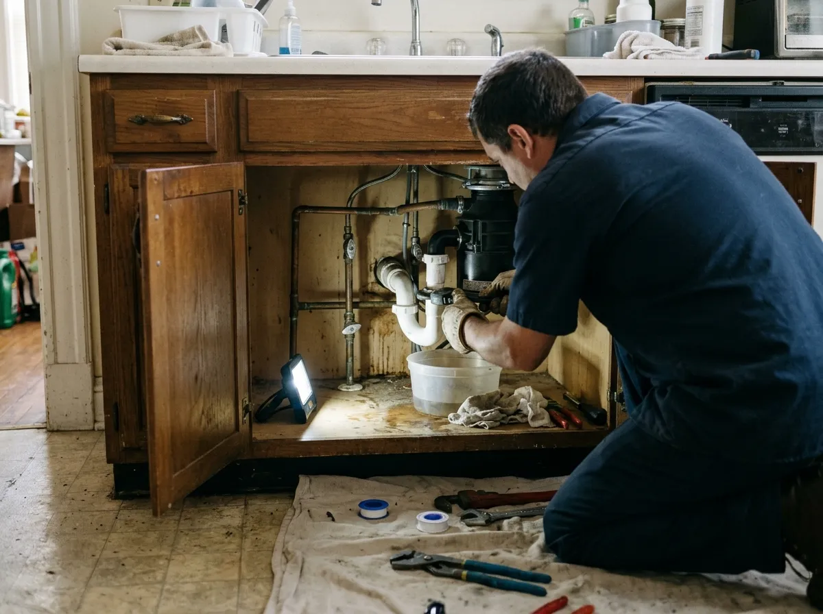 Our plumbers at work in Chestnut Street / Bergen Avenue