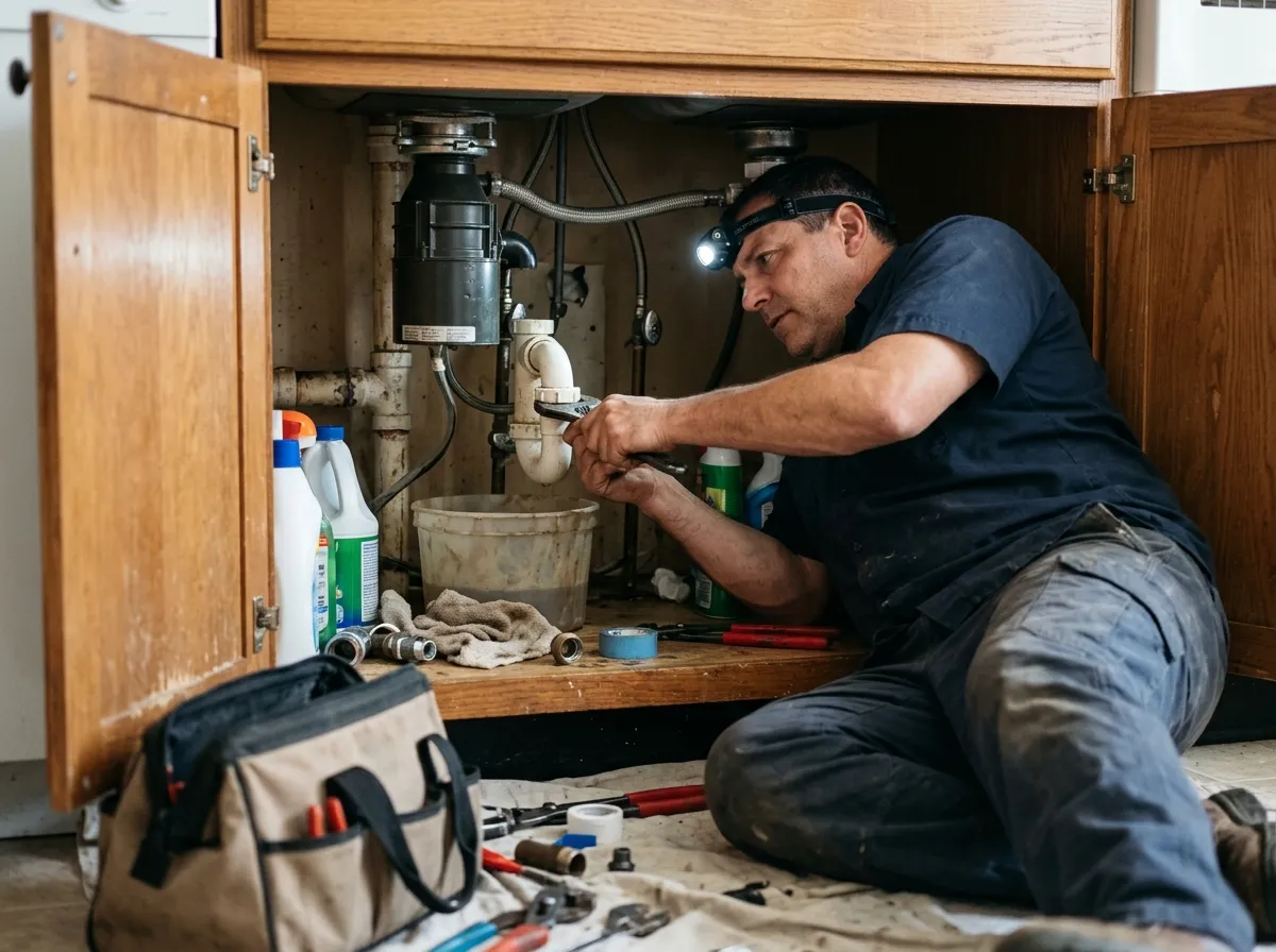 Our plumbers at work in Elm Street / Bergen Avenue