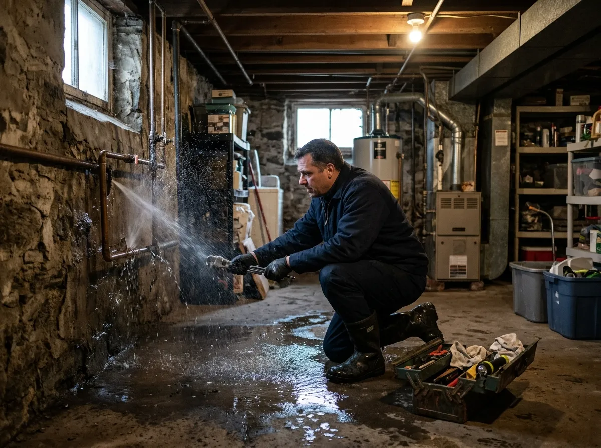 Our emergency plumbing (24/7) process, from assessment to final test