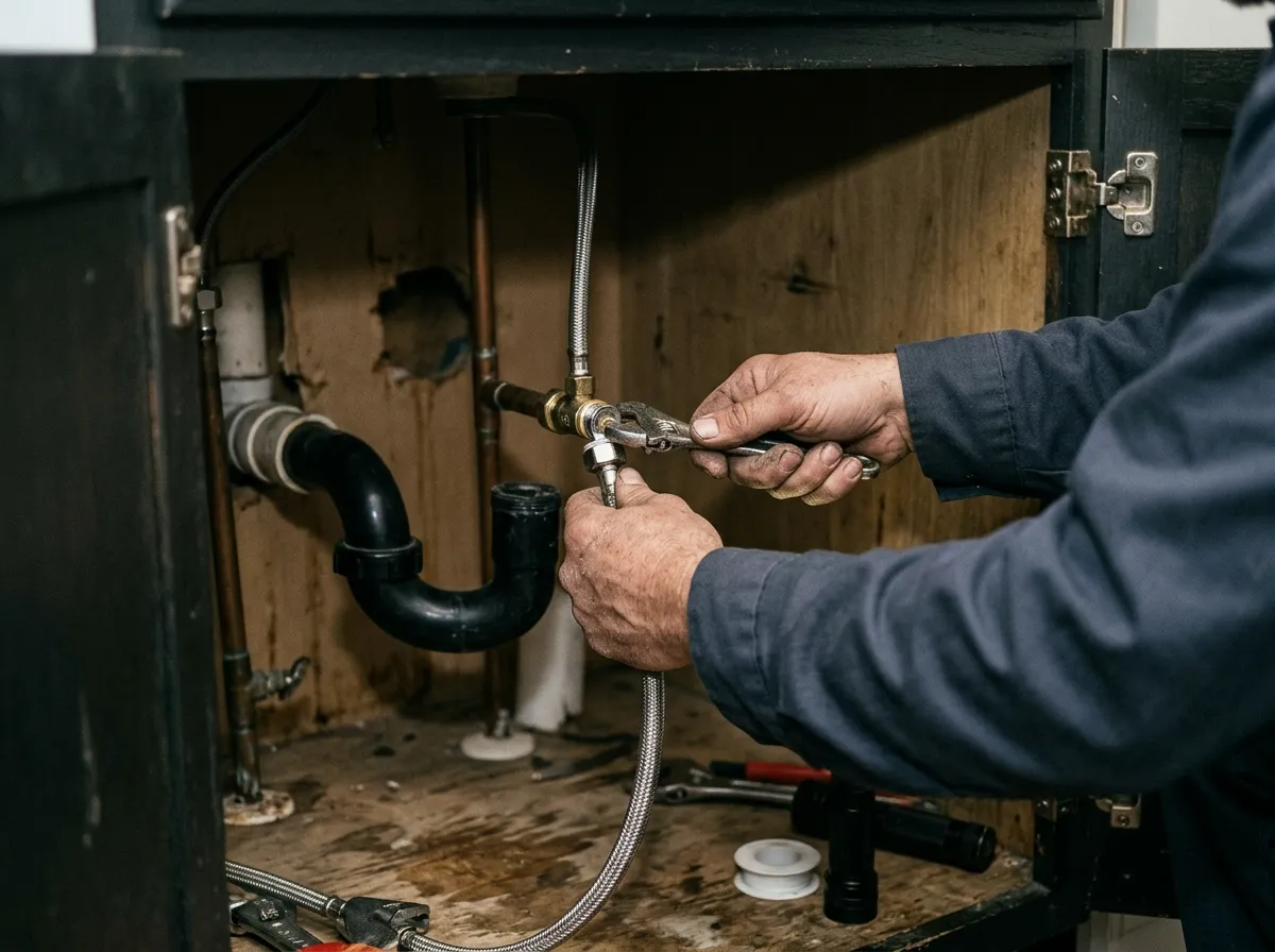 Our plumbers handling faucet & sink repair/installation
