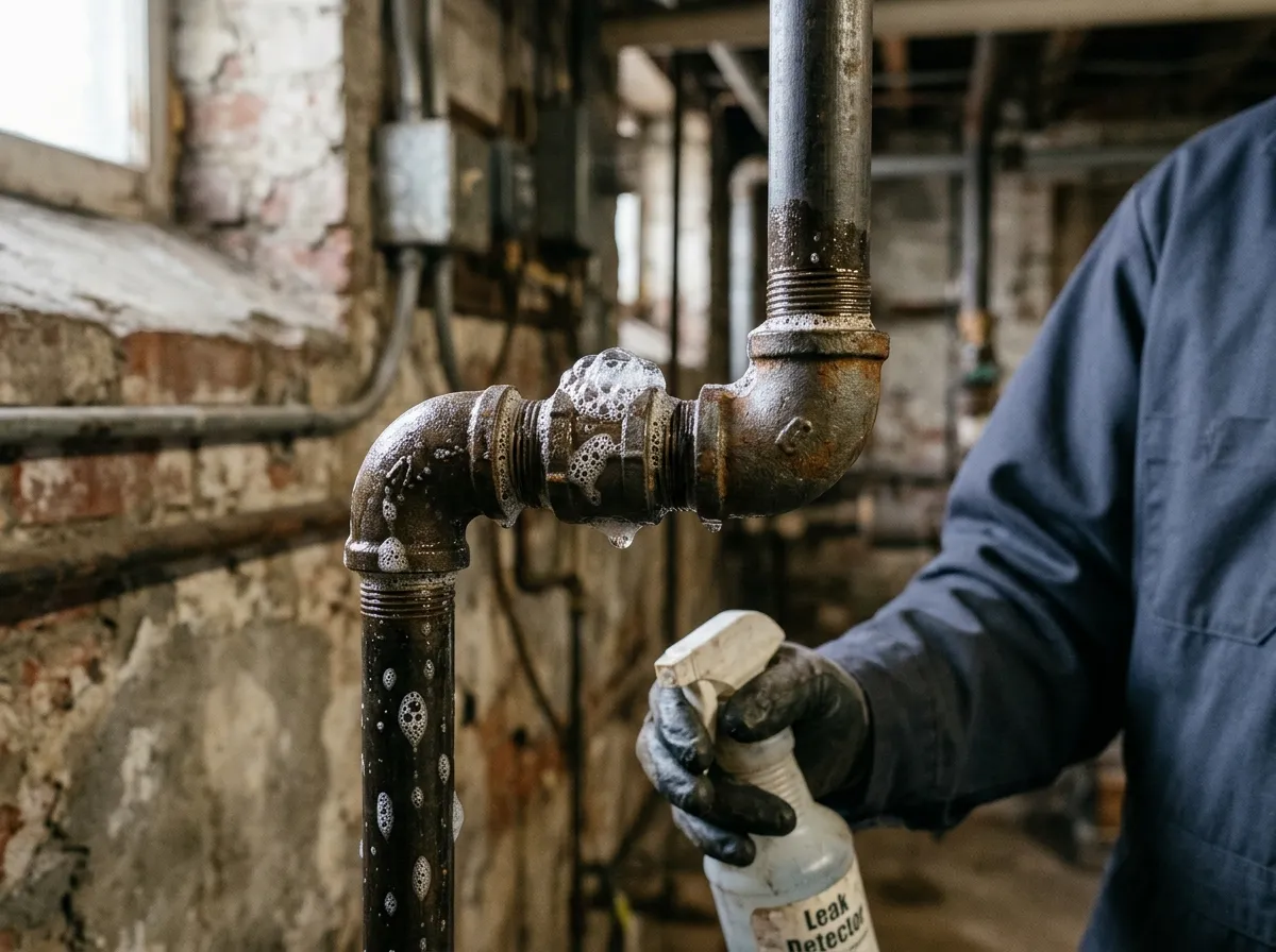 Our plumbers handling gas leak detection & gas appliance hookups