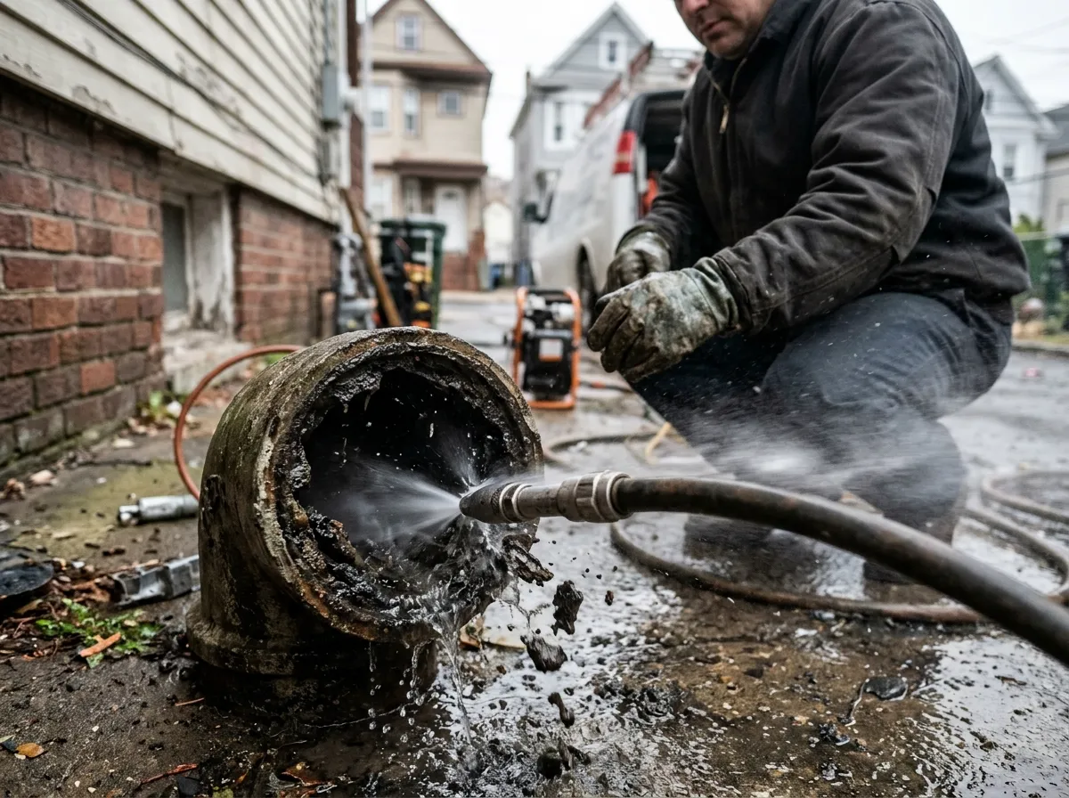 Our plumbers handling hydro-jetting
