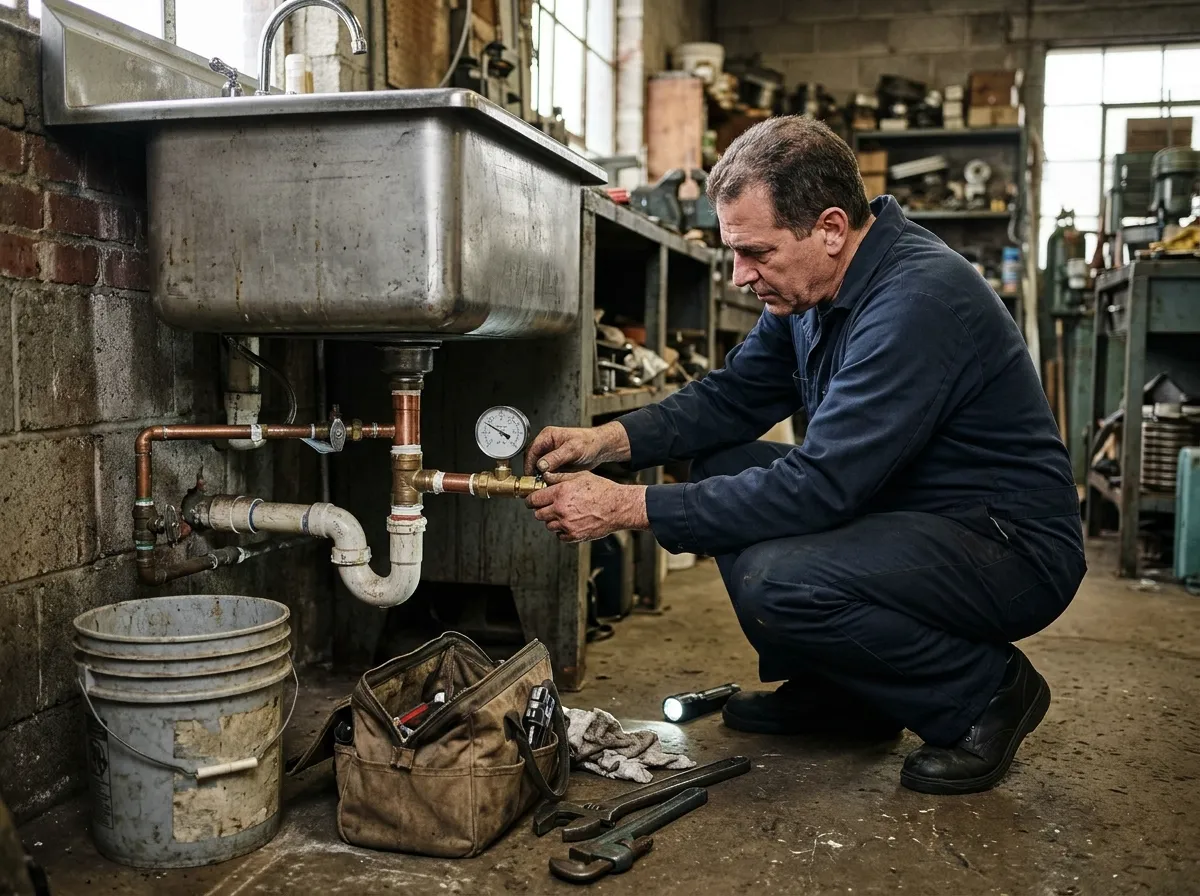 Our plumbing process in Kearny South, from dispatch to final test