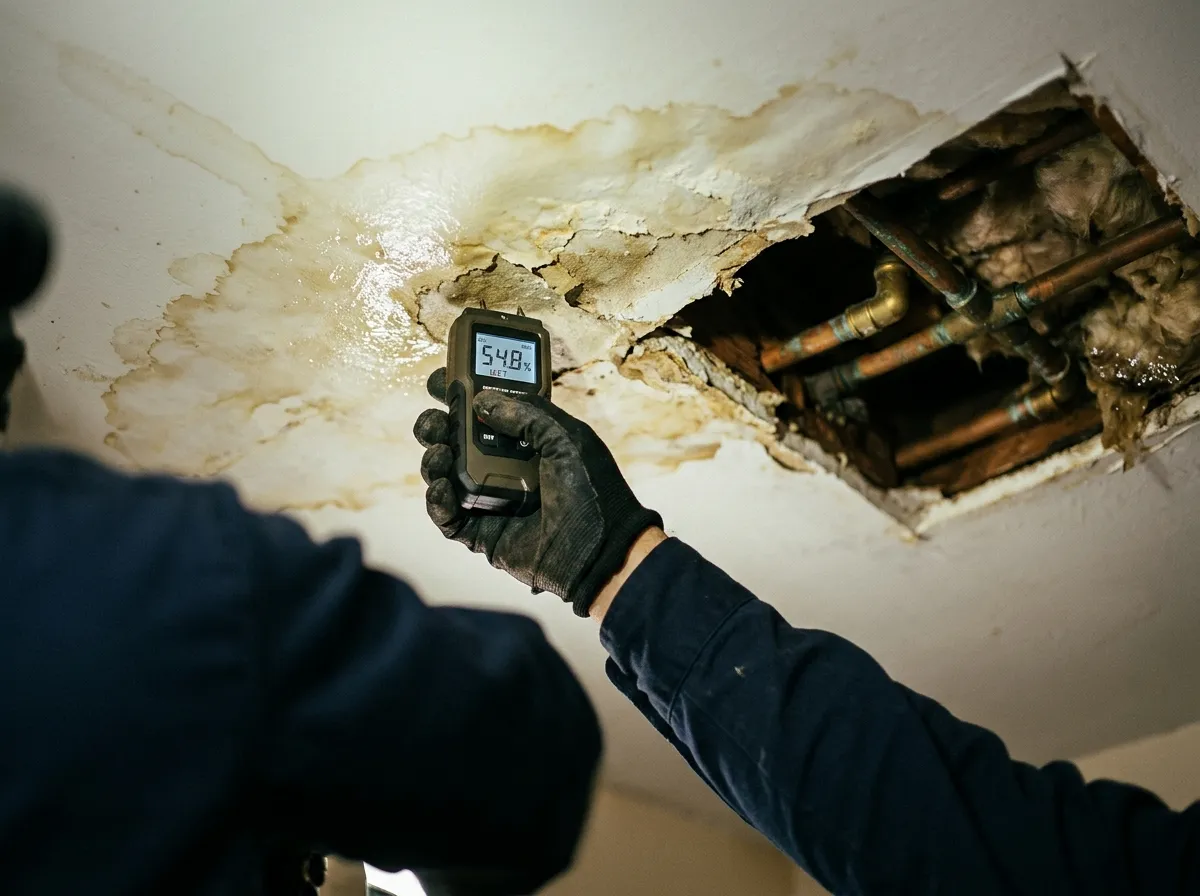 Our plumbers handling leak detection & repair