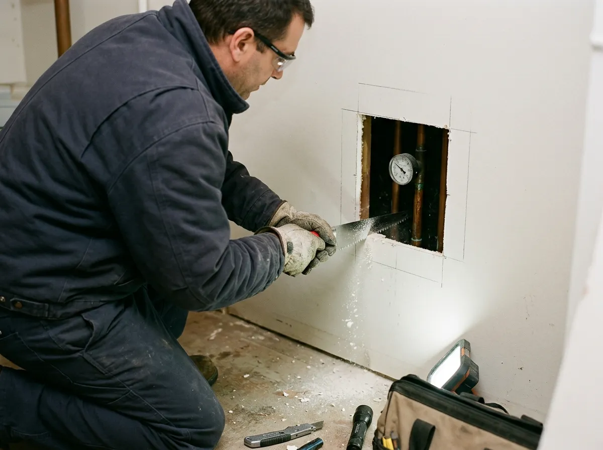 Our leak detection & repair process, from assessment to final test
