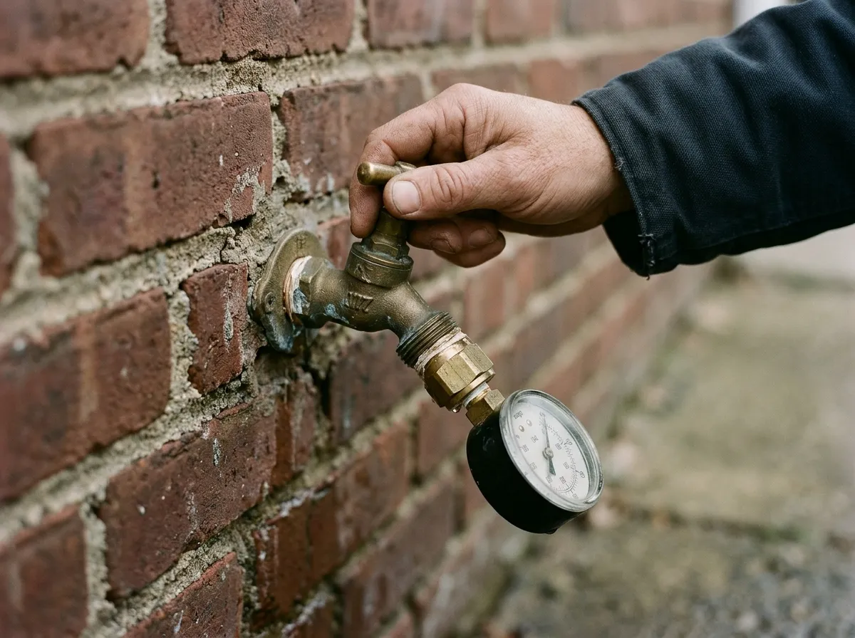 Our plumbers handling low water pressure diagnosis & repair
