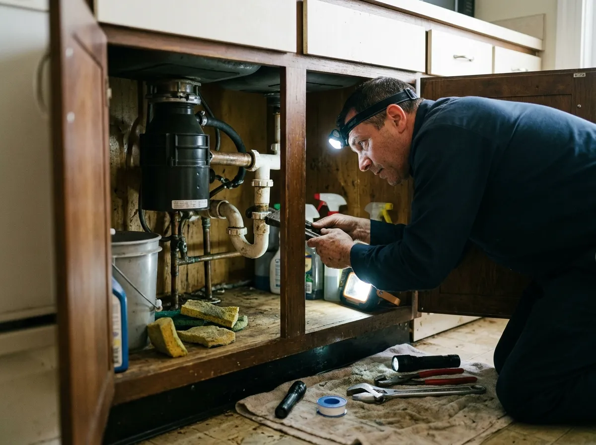 Our plumbers at work in Manor Section