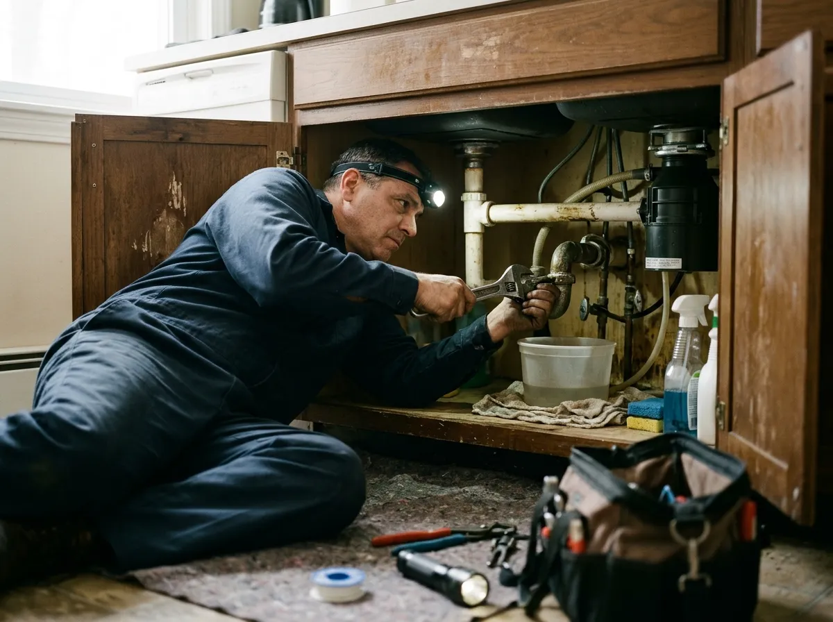 Our plumbers at work in Maple Street / Johnston Avenue