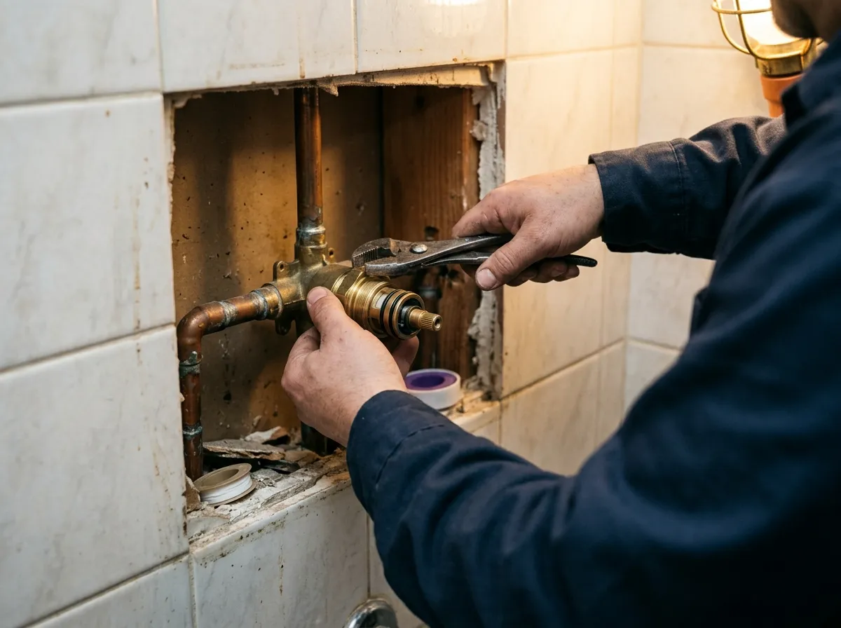 Our plumbers handling shower & bathtub repair/installation