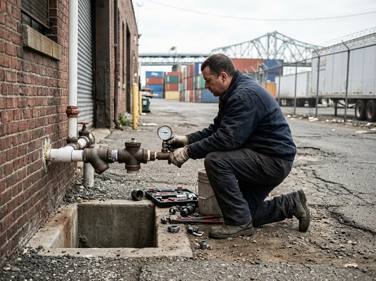 Our plumbing process in South Kearny, from dispatch to final test