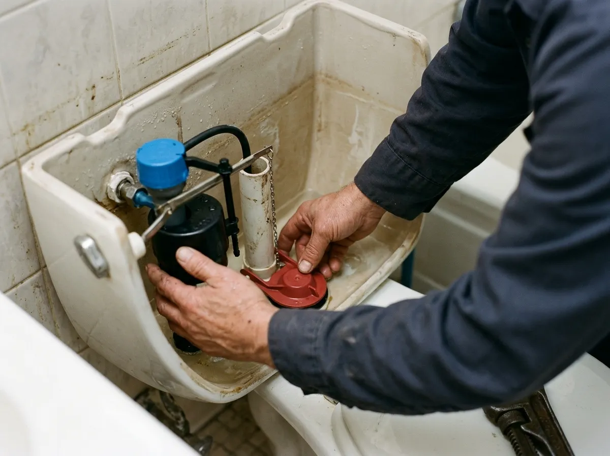 Our plumbers handling toilet repair & installation