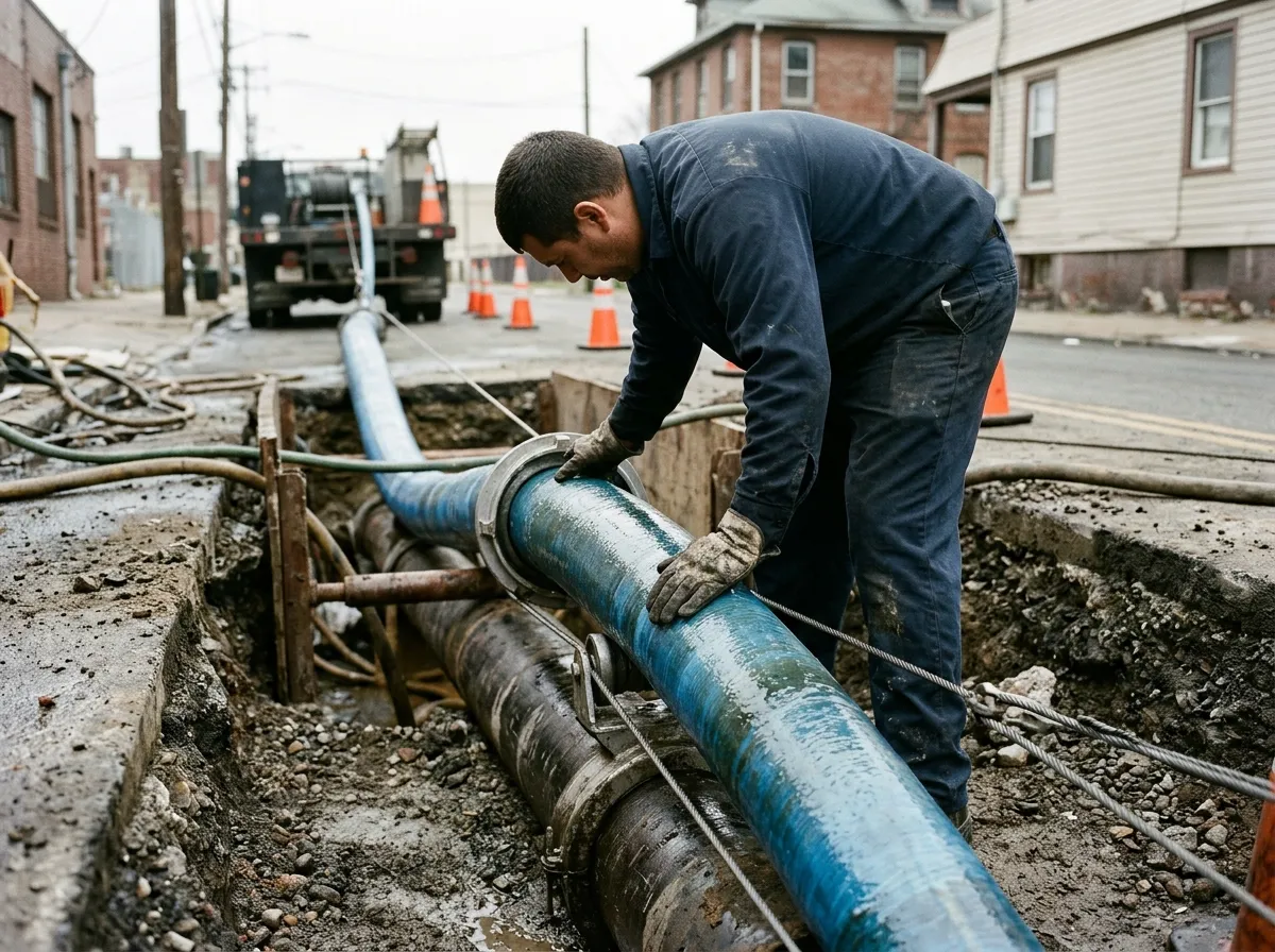 Our plumbers handling trenchless sewer repair & pipe relining